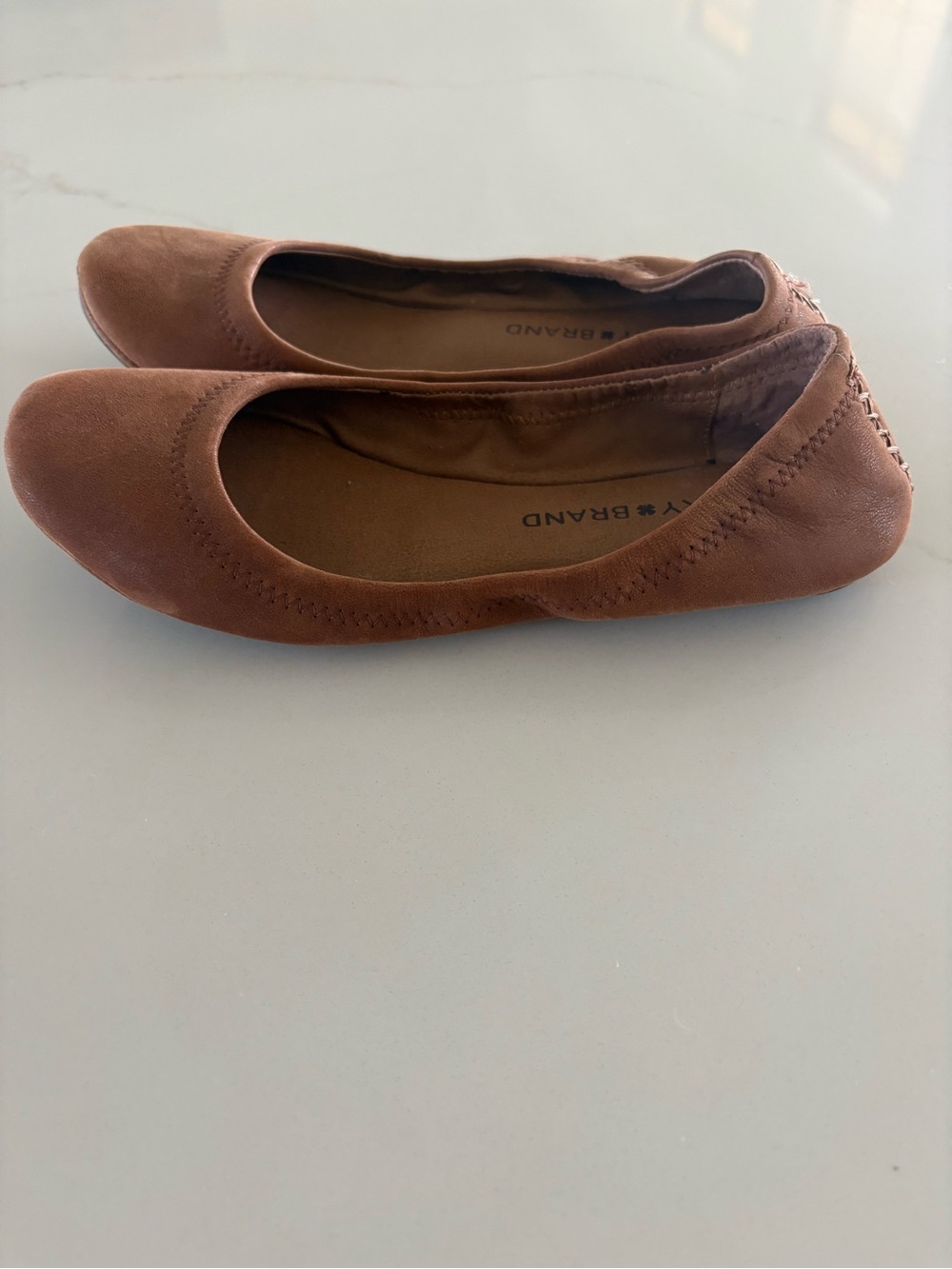Lucky Brand Women's Brown Suede Ballet Flats - Picture 3 of 5